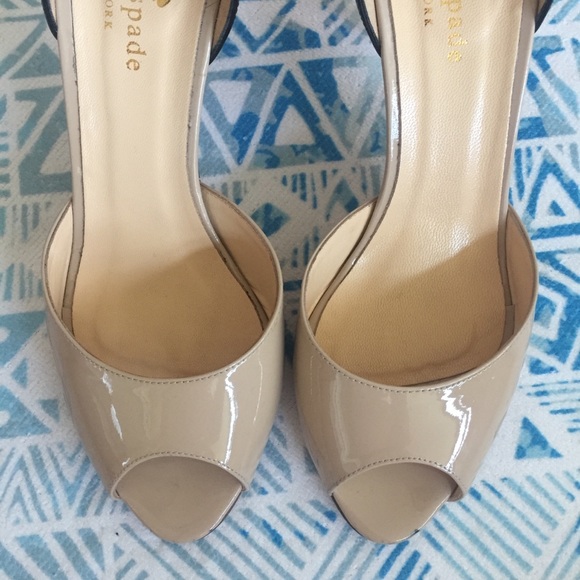 Kate Spade ♠️ Patent Peep Toe Heels - Picture 3 of 7